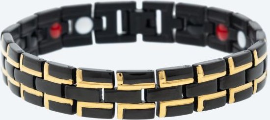 Armband Titan schwarz teilweise vergoldet