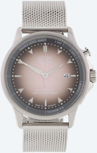 UMF Herrenuhr Autokinetik, Milanaiseband, braun