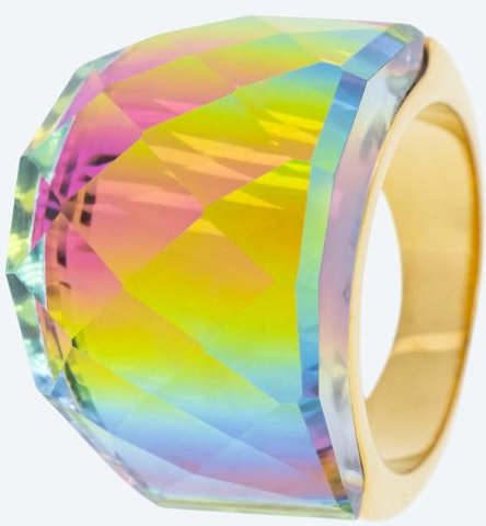 Steelura Ring Edelstahl verg. Regenbogen