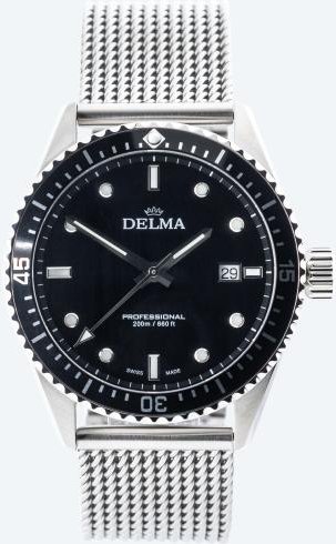 DELMA Herrenuhr "Cayman' Quarz, schwarz