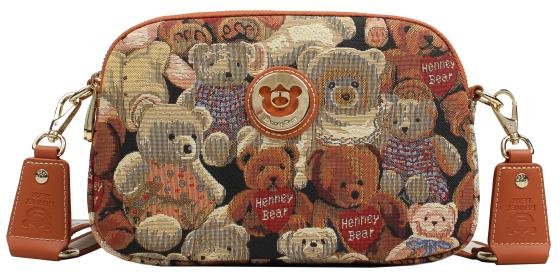 Henney Bear Umhängetasche cognac/multicolor