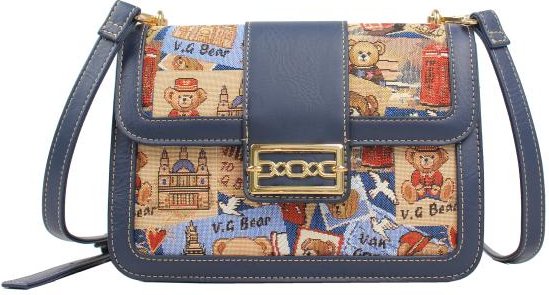 Henney Bear Umhängetasche blau/multicolor