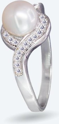 Ring 925 rhodiniert Süßwasserzuchtperle