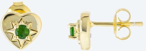 Ohrstecker 925 vergoldet Chromdiopsid