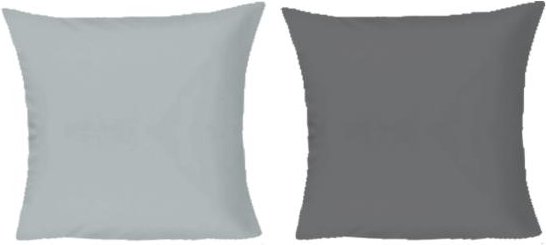 Bugatti Kissenbezug 2er Set grau