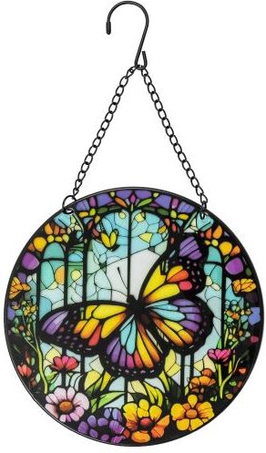 Fensterbild Schmetterling bunt