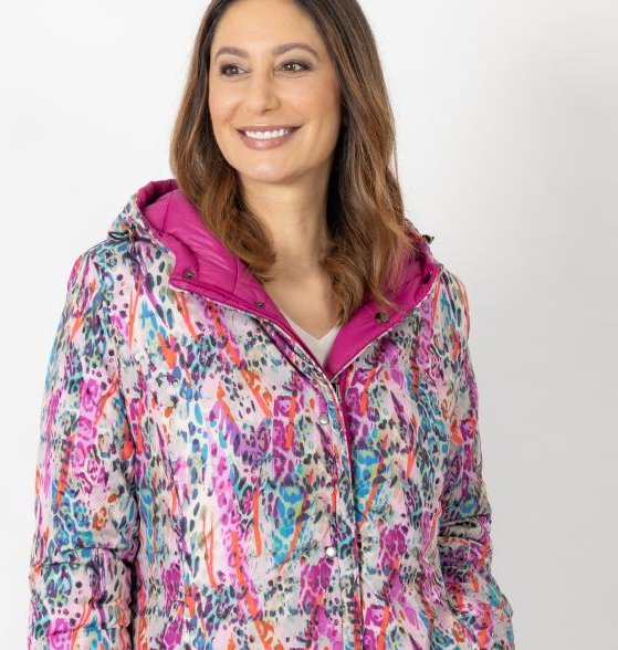 Damen-Wendejacke 'Lausanne' beere/multicolor