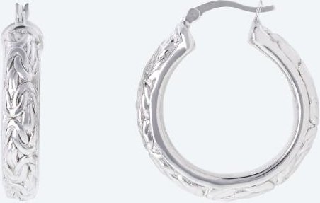 Creolen 925 Sterling Silber rhodiniert