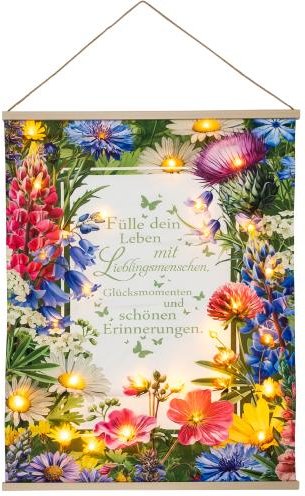 LED-Wandbild mit Spruch