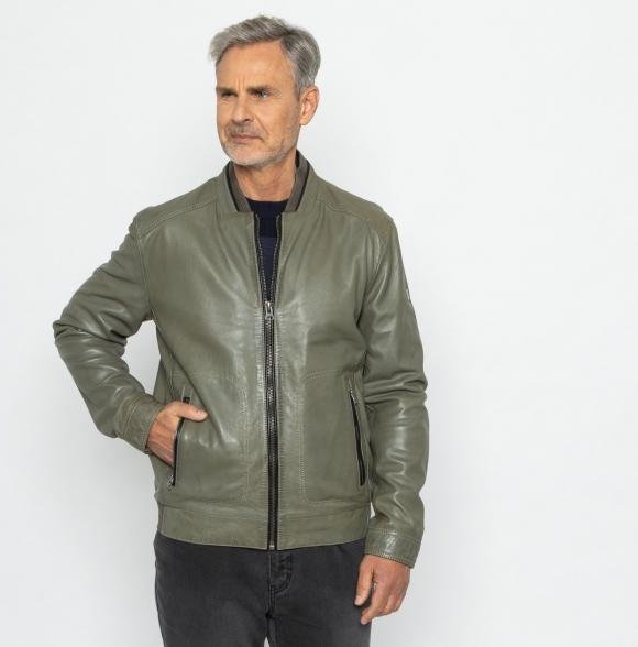 OTTO KERN Herren-Lederjacke khaki