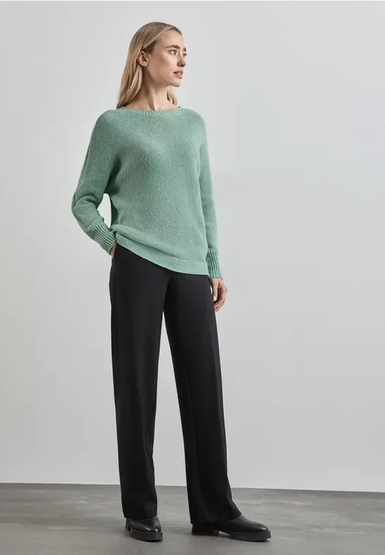 Thumbnail - Street One Frauen Dolman Pullover in Grün, Gr: 42