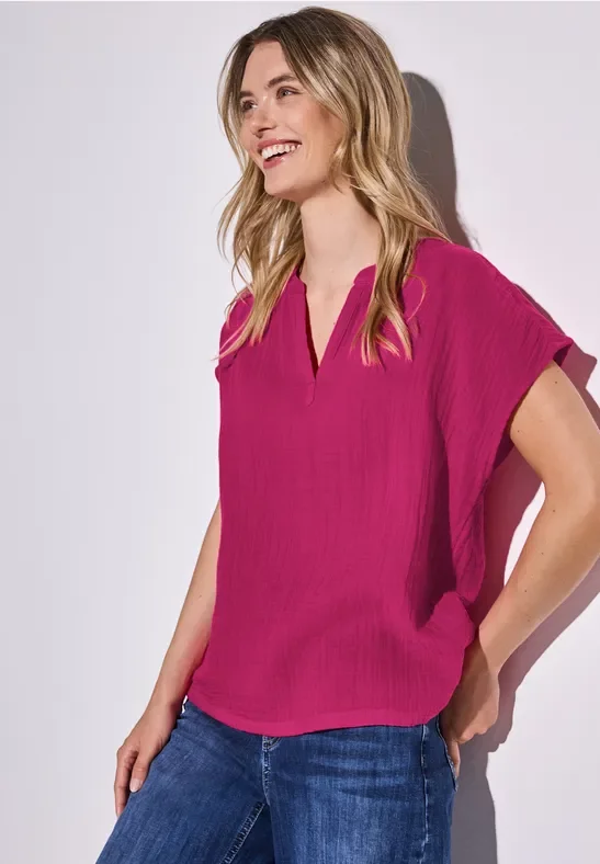 Street One Frauen Musselin-Bluse in Pink, Gr: 36