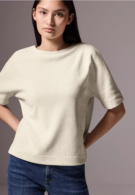 Street One Studio Frauen Cosy Shirt in Weiß, Gr: 46