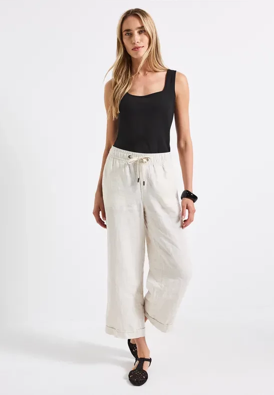 Thumbnail - Street One Frauen Basic Top mit Square Neck in Schwarz, Gr: 36