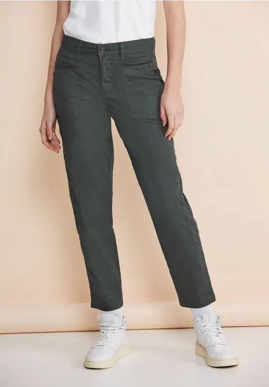 Thumbnail - Street One Frauen Casual Fit Cargohose in Grün, Gr: 36