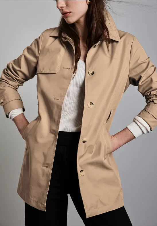 Street One Frauen Trenchcoat in Beige, Gr: 42