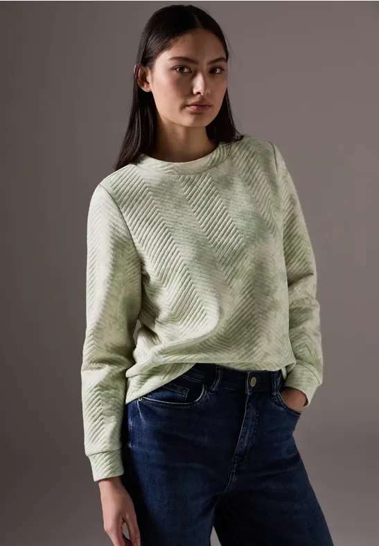 Thumbnail - Street One Studio Frauen Strukturshirt in Grün, Gr: 44