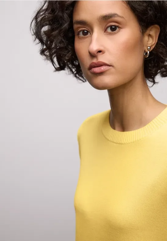 Street One Frauen Basic Pullover in Gelb, Gr: 40