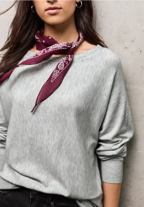 Street One Studio Frauen Dolman Pullover in Grau, Gr: 36