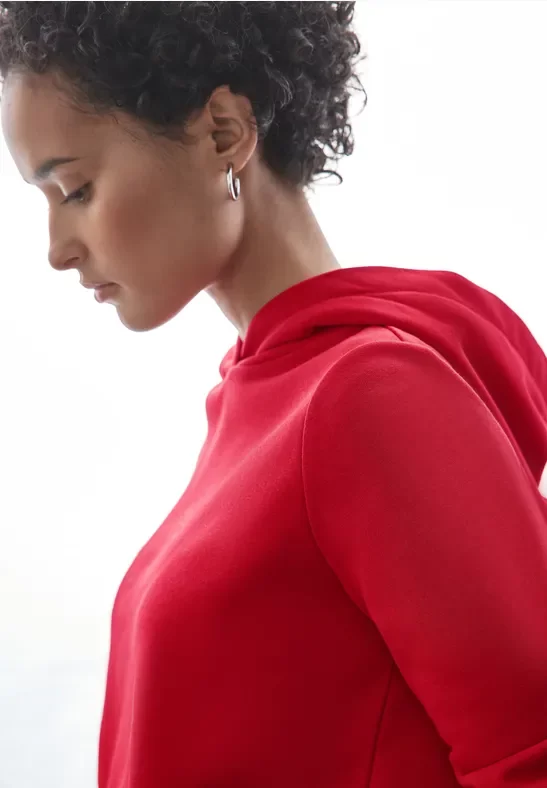 Street One Frauen Sweat Hoodie in Rot, Gr: 34