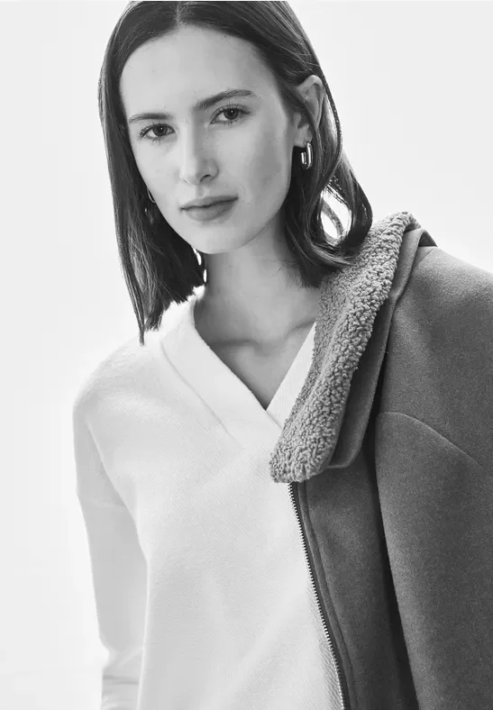 Thumbnail - Street One Frauen Strukturshirt in Weiß, Gr: 46