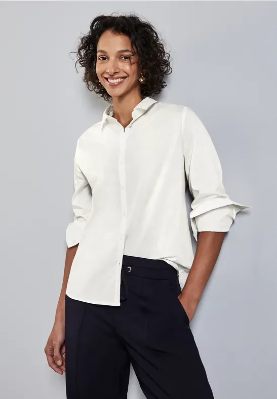 Thumbnail - Street One Frauen Business-Bluse in Weiß, Gr: 42