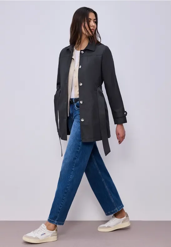 Street One Frauen Trenchcoat in Blau, Gr: 34