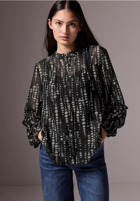 Thumbnail - Street One Studio Frauen Chiffon-Tunika in Schwarz, Gr: 44