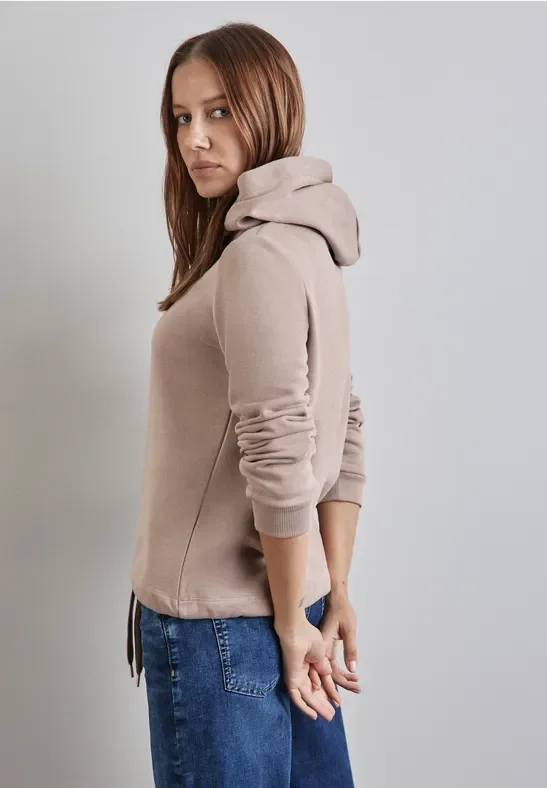 Street One Frauen Sweat Hoodie in Beige, Gr: 34