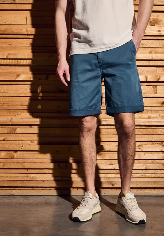 Street One MEN Männer Chino Shorts in Blau, Gr: 38