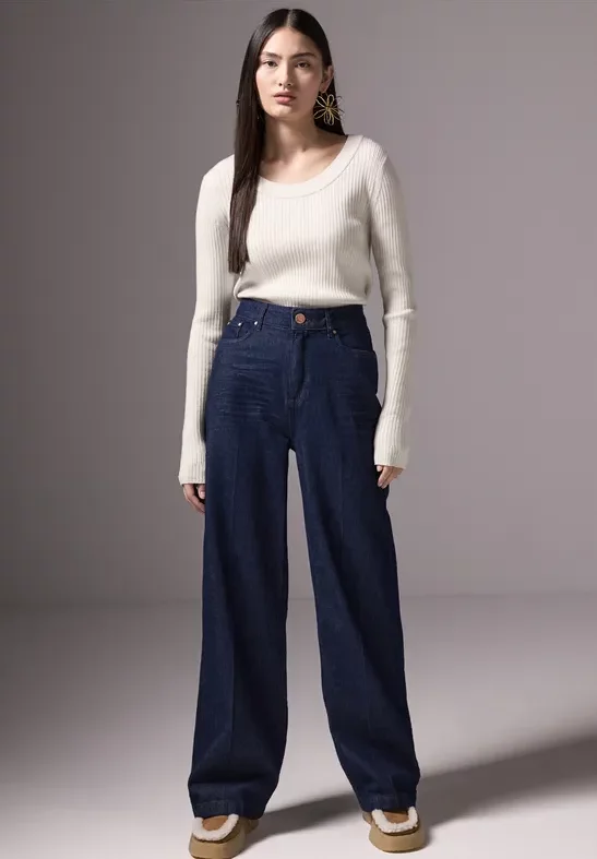 Thumbnail - Street One Studio Frauen Strukturpullover in Weiß, Gr: 46