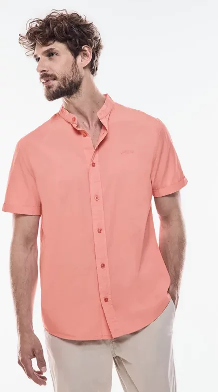 Street One MEN Männer Popelin Hemd in Rot, Gr: M