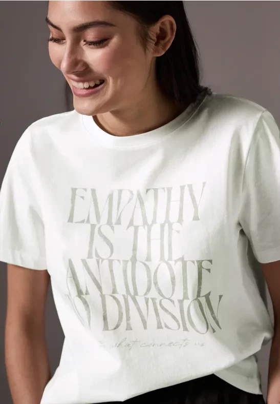 Street One Studio Frauen Shirt mit Wording Artwork in Weiß, Gr: 40