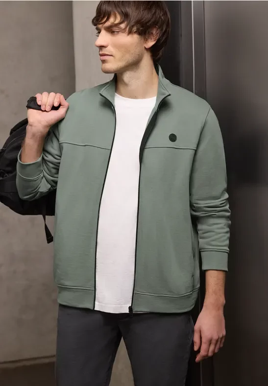 Street One MEN Männer Softe Basic Jacke in Grün, Gr: 3XL