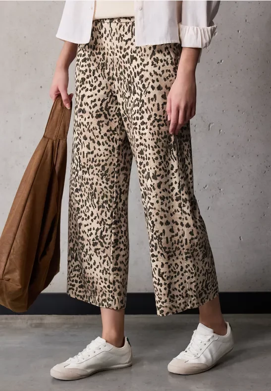 Thumbnail - Street One Studio Frauen Culotte im Leo-Look in Braun, Gr: 42