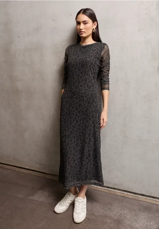 Thumbnail - Street One Studio Frauen Leo Mesh-Kleid in Braun, Gr: 38
