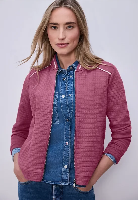 Street One Frauen Strukturblouson in Rosa, Gr: 38