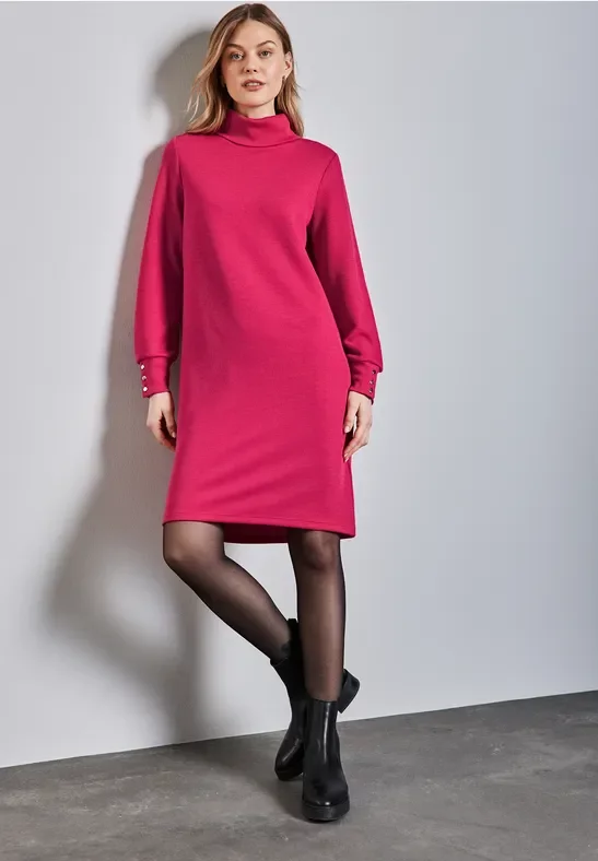 Thumbnail - Street One Frauen Kleid mit Turtleneck in Pink, Gr: 44