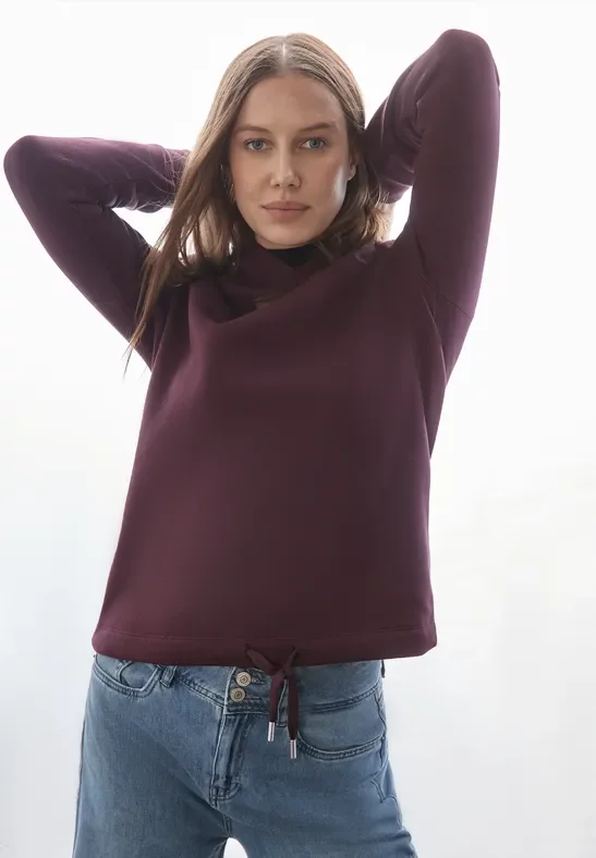 Street One Frauen Sweat Hoodie in Rot, Gr: 34