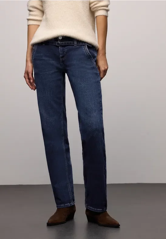 Thumbnail - Street One Frauen Straight Leg Jeans in Blau, Gr: 33