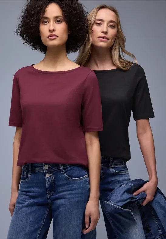 Street One Basic Shirt im 2er-Pack