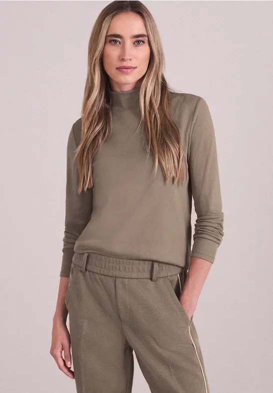 Street One Frauen Basic Shirt in Braun, Gr: 42