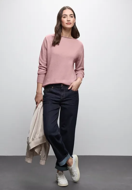 Thumbnail - Street One Frauen Basic Pullover in Rosa, Gr: 40