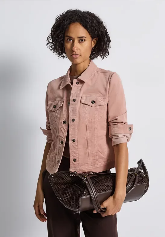 Thumbnail - Street One Frauen Mini-Cord Jacke in Rosa, Gr: 36