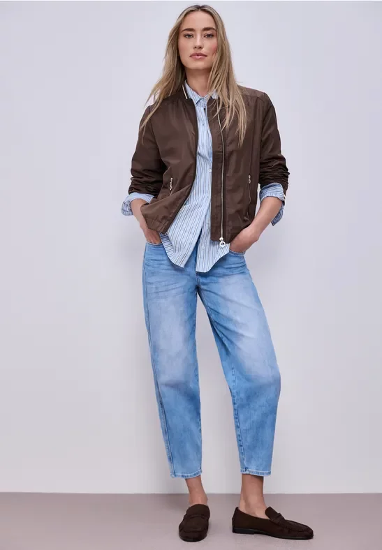 Street One Frauen Kurzer Blouson in Braun, Gr: 42