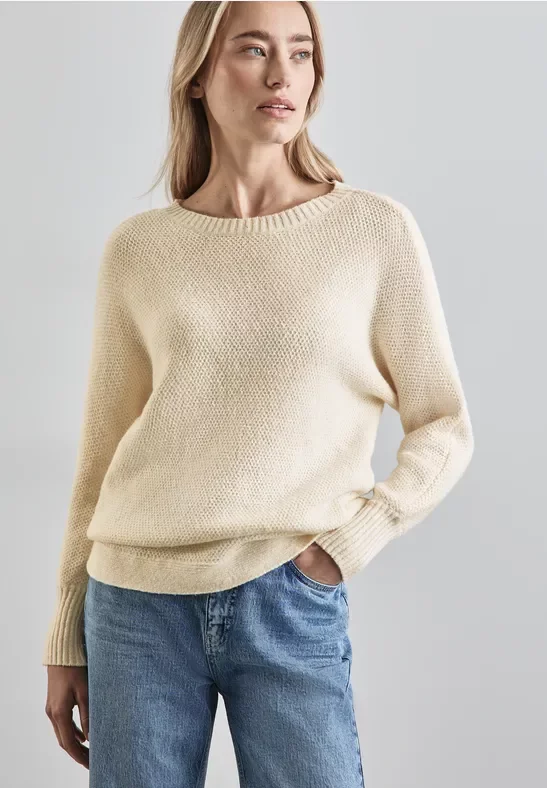 Thumbnail - Street One Frauen Dolman Pullover in Beige, Gr: 42
