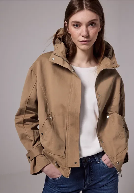 Thumbnail - Street One Studio Frauen Parka mit Kapuze in Braun, Gr: 42