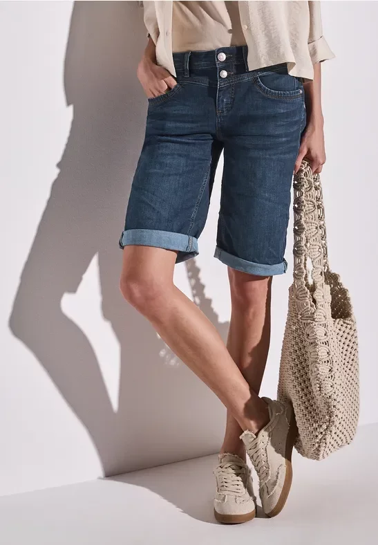 Thumbnail - Street One Frauen Bermuda Jeans in Blau, Gr: 30