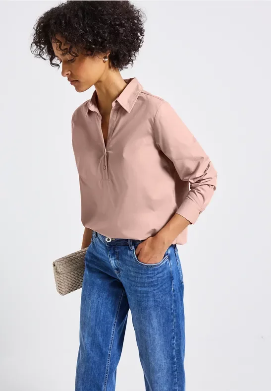 Street One Frauen Business Hemdbluse in Rosa, Gr: 42