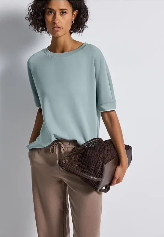 Thumbnail - Street One Frauen Silk-Look Shirt in Blau, Gr: 40